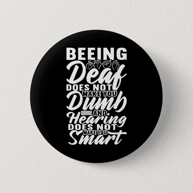 Awareness Asign Language American Sign Language Button (Vorderseite)