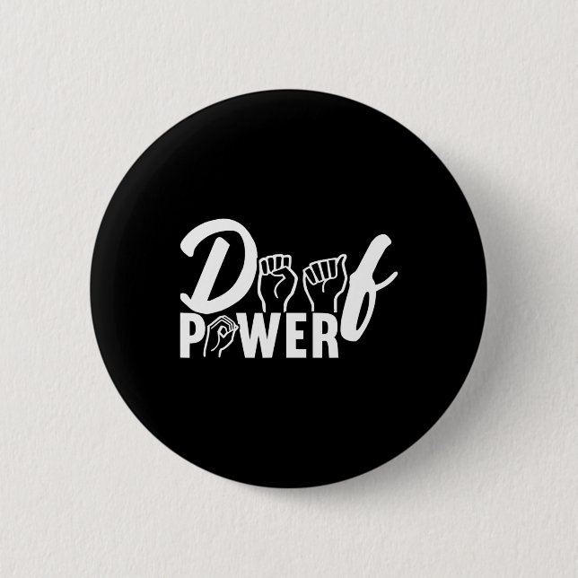 Awareness Asign Language American Sign Language Button (Vorderseite)