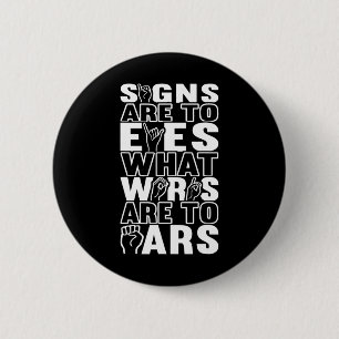 Awareness Asign Language American Sign Language Button