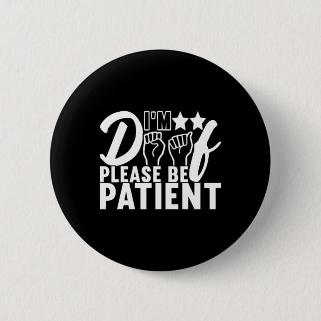 Awareness Asign Language American Sign Language Button (Vorderseite)