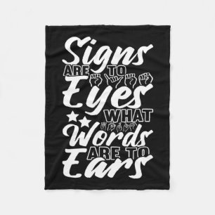 Awareness Asign Language American Sign Language Fleecedecke