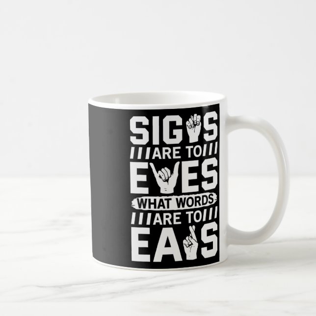 Awareness Asign Language American Sign Language Kaffeetasse (Rechts)