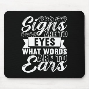 Awareness Asign Language American Sign Language Mousepad