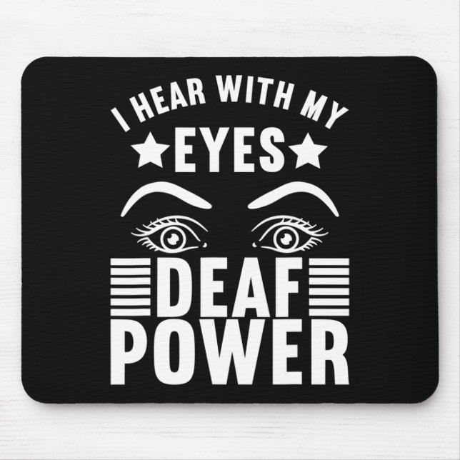 Awareness Asign Language American Sign Language Mousepad (Vorne)