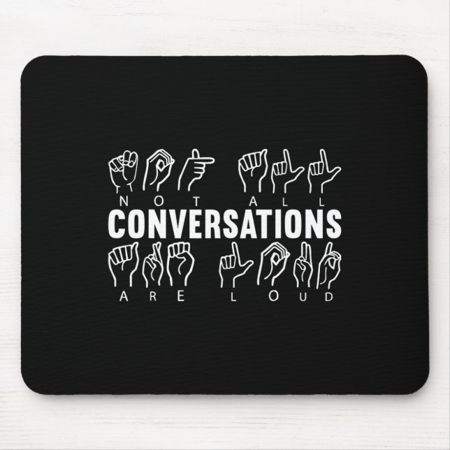 Awareness Asign Language American Sign Language Mousepad (Vorne)