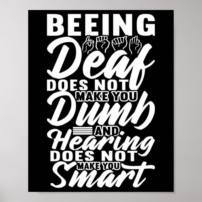 Awareness Asign Language American Sign Language Poster (Vorne)