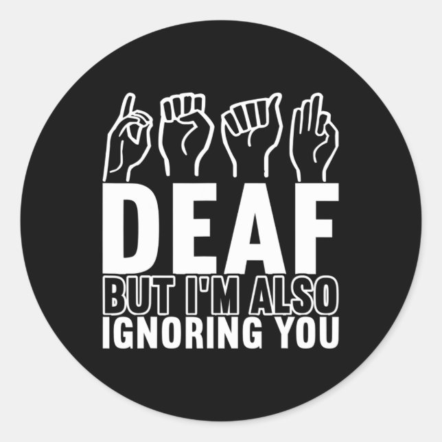 Awareness Asign Language American Sign Language Runder Aufkleber (Vorderseite)