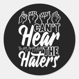 Awareness Asign Language American Sign Language Runder Aufkleber