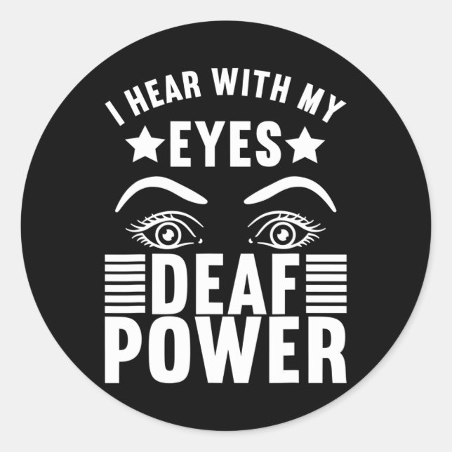 Awareness Asign Language American Sign Language Runder Aufkleber (Vorderseite)