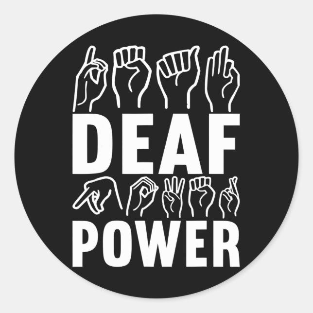 Awareness Asign Language American Sign Language Runder Aufkleber (Vorderseite)