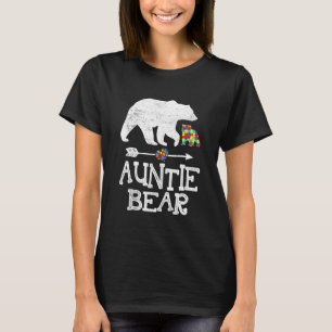 Awareness Auntie Bären Puzzle Piece Unterstützung T-Shirt