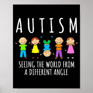 Awareness Autismus die Welt aus einer anderen Pers Poster