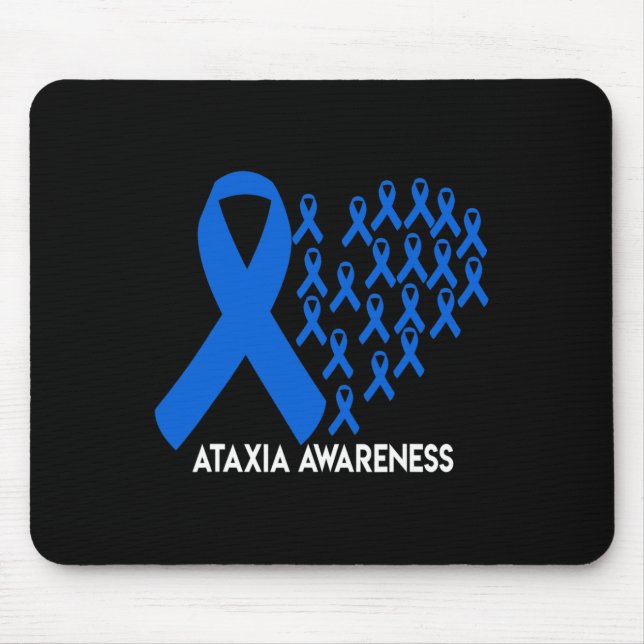 Awareness Blue Ribbon Geschenk Mousepad (Vorne)