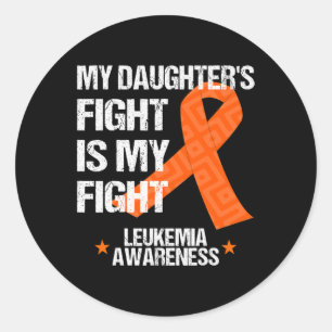 Awareness Daughter Fight Orange Ribbon Geschenk Runder Aufkleber