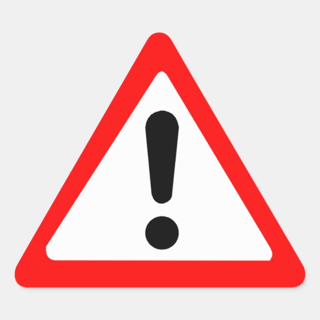 Awareness-Dreieck-Symbol Dreieckiger Aufkleber (Vorderseite)