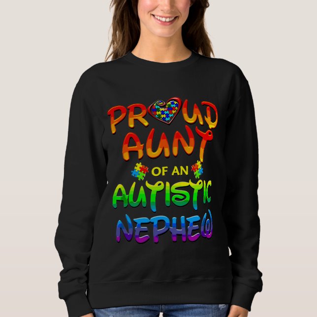 Awareness-Family-stolz Tante Autistischer NFP Sweatshirt (Vorderseite)
