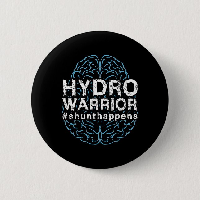 Awareness Hydro Warrior Shunt Happens Gehirn Button (Vorderseite)