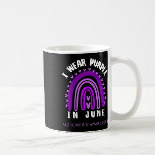 Awareness Ich trage im Juni lila Heimer Unterstütz Kaffeetasse