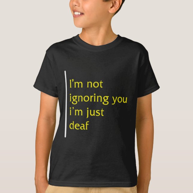 Awareness Month ASL Language Support nicht ignorie T-Shirt (Vorderseite)