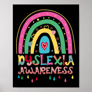 Awareness Month Regenbogen Boho Niedlich Grafik Poster