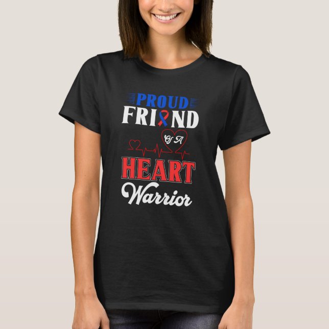 Awareness Month Support Proud Friend Of A Heart Wa T-Shirt (Vorderseite)