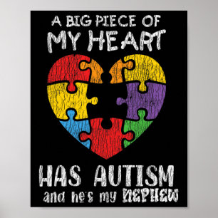 Awareness Onkel Tante Familie Autistische Kinder A Poster