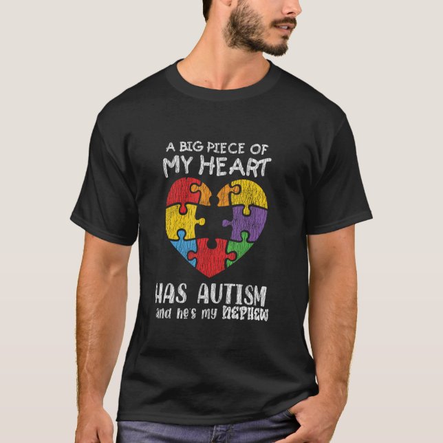 Awareness Onkel Tante Familie Autistische Kinder A T-Shirt (Vorderseite)