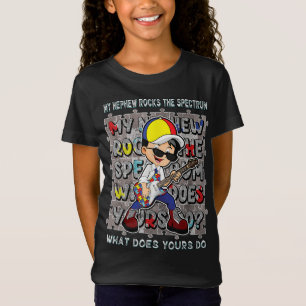 Awareness Onkel Tante T-Shirt My Nephew Rocks The