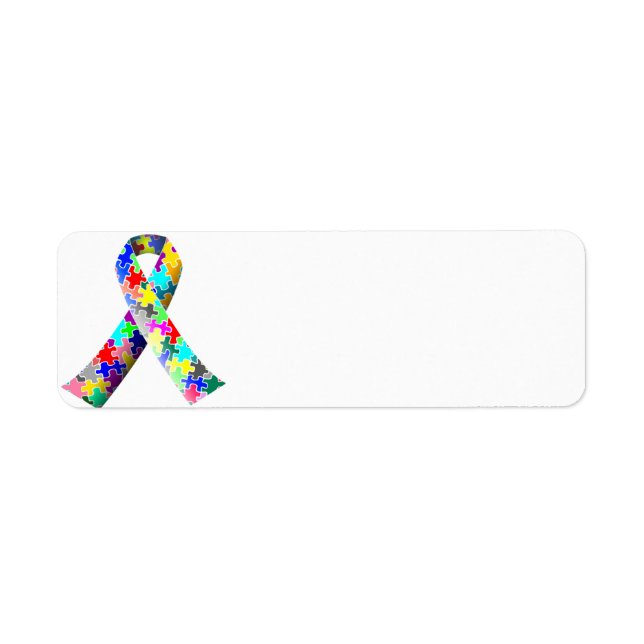 Awareness Puzzle Ribbon Address Labels (Vorne)