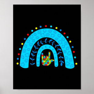 Awareness-Rainbow-Unterstützung Liebe-Zeichen Poster