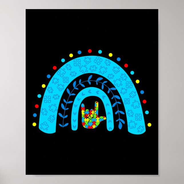 Awareness-Rainbow-Unterstützung Liebe-Zeichen Poster (Vorne)