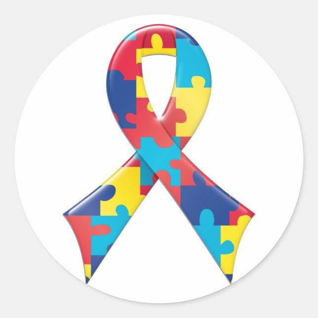 Awareness-Ribbon A4 Runder Aufkleber (Vorderseite)