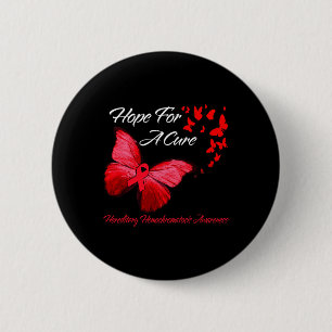 Awareness-Schmetterling Rot für hereditäre Hämochr Button