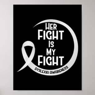 Awareness Silbernes Band Ihr Kampf ist mein Kampf Poster