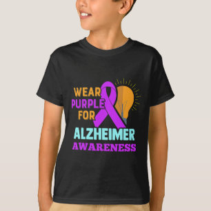 Awareness Tragen Sie Lila für Heimer's  T-Shirt