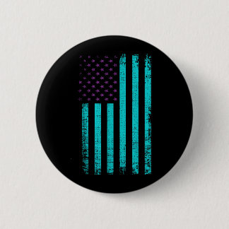 Awareness Usa Flag Teal Purple Aamerican Flag Button