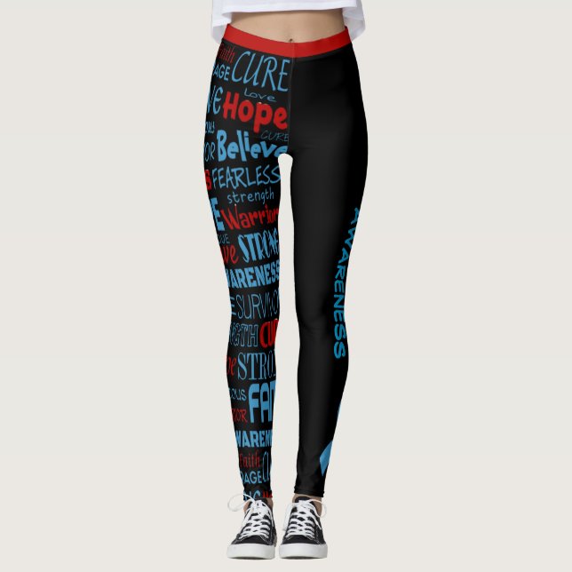 Awareness Words... Diabetes Leggings (Vorderseite)