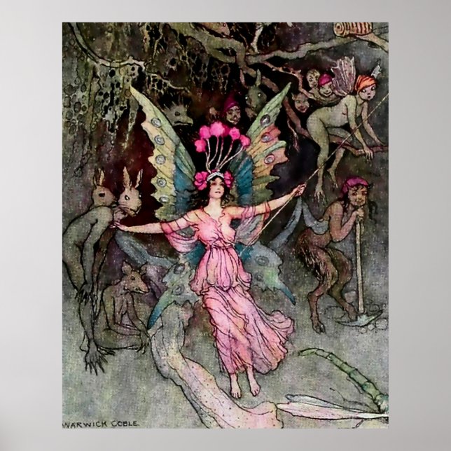„Away Down Under“ von Warwick Goble Poster (Vorne)