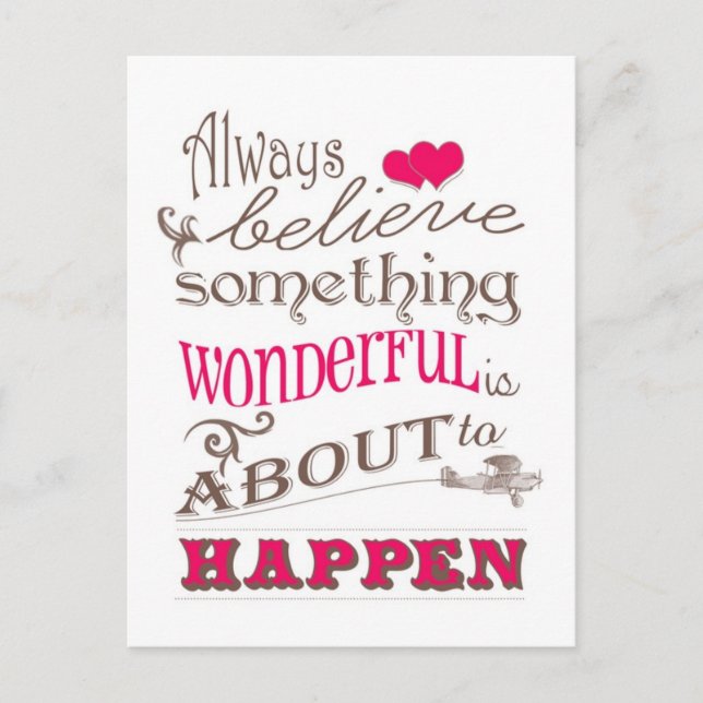 Aways glauben postkarte (Vorderseite)