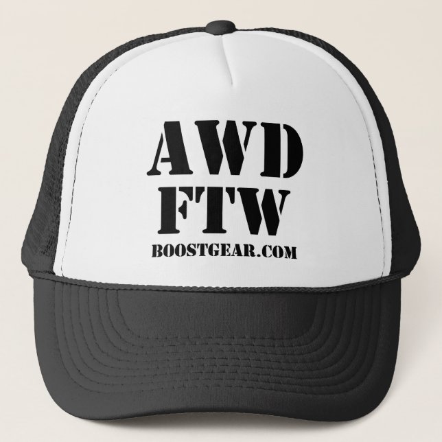 AWD - FTW Fernlastfahrer-Hut durch BoostGear.com Truckerkappe (Vorderseite)