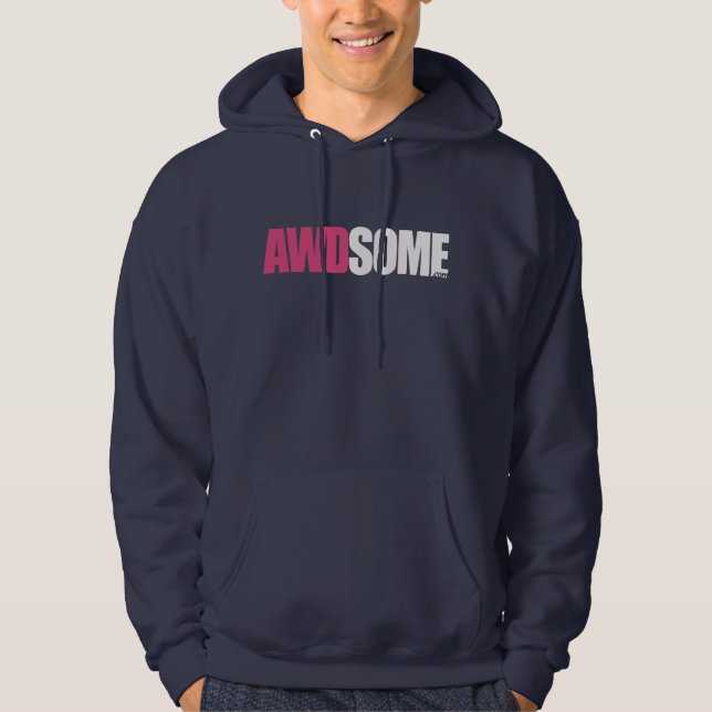 awdsome Marineblau Hoodie (Vorderseite)