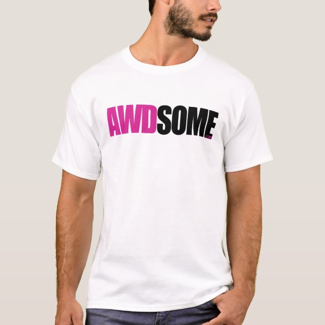 awdsome Rosa logo1 T-Shirt (Vorderseite)