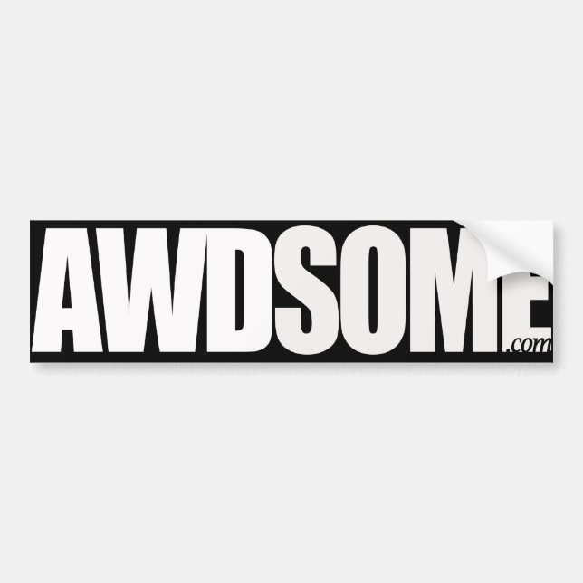 awdsome Schwarzweiss-Rauch Autoaufkleber (Vorne)