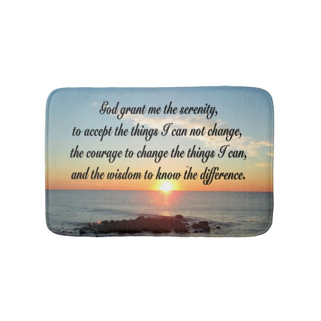 AWE INSPIRIERE SERENITY PRAYER DESIGN BADEMATTE (Vorderseite)