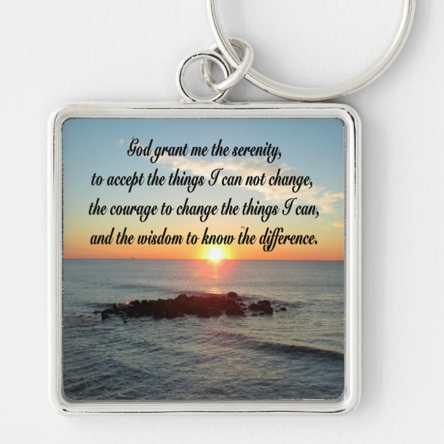 AWE INSPIRIERE SERENITY PRAYER DESIGN SCHLÜSSELANHÄNGER (Vorne)