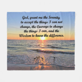 AWE INSPIRIERE SERENITY PRAYER FLEECE BLANKET