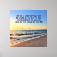 AWE INSPIRIERE SUNRISE JOHN 3:16 CANVAS DRUCKEN