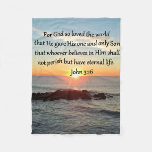 AWE-INSPIRIEREND JOHN 3:16 SONNENREISE FLEECEDECKE