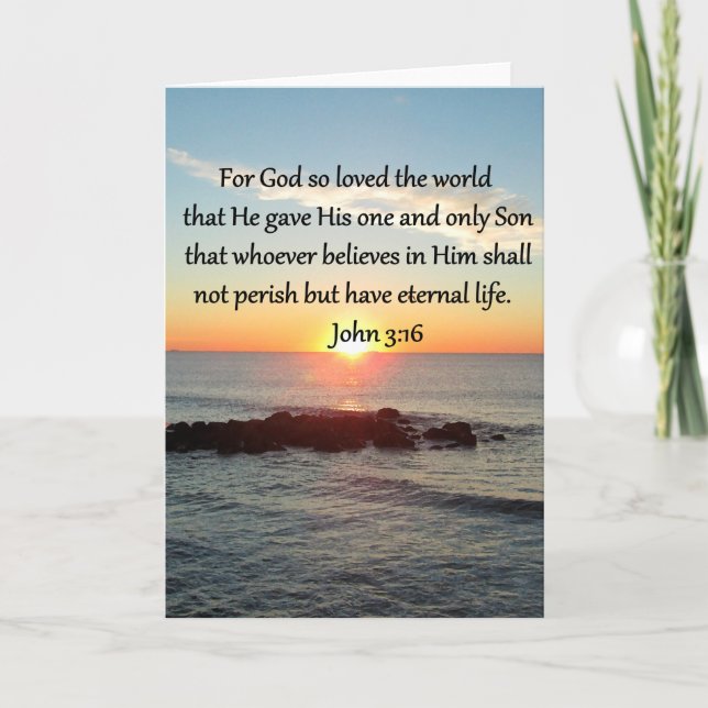 AWE-INSPIRIEREND JOHN 3:16 SONNENREISE KARTE (Vorderseite)
