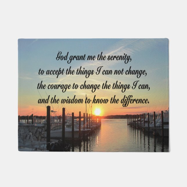 AWE INSPIRIEREND SERENITY PRAYER SUNSET FOTO DESIG FUßMATTE (Vorderseite)